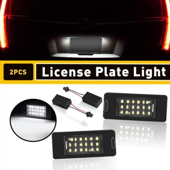 2x LED Plate License Light White For Cadillac GMC Chevrolet 2015- Waterproof