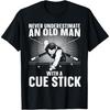 Bestes Pool-Kunstwerk für Männer Opa Billardspieler Pool-Liebhaber T-Shirt(1)