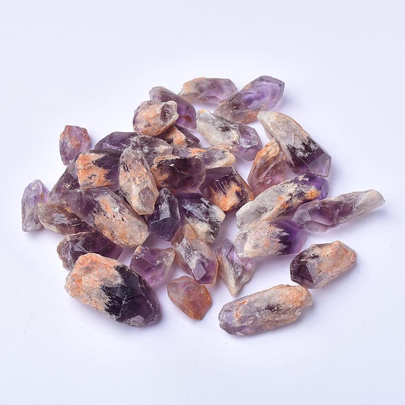 

Образец аметиста Цзыиньшань: Сырой монокристалл для кулона DIY 1.5-3cm 100g, each piece contains a mountain