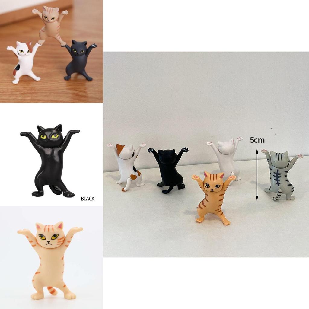 Charming Cat Figure Pen Holder Jewelry Stand And Earphone Support In Sturdy Pvc Material
