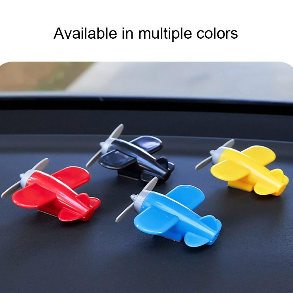 Small Airplane Ornament Car Rearview Mirror Electric Motorcycle Wind Powered Rotating Small Aircraft Helmet Decor Accessories
