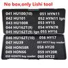 041-060 Ingen låda Lishi 2-i-1-verktyg HU100(10) HU101 HU100R HU162T(nio) HU39 HON58R HON66 HON70 HYN11 HY15 HYN7R HY16 HY20 HY20R HY22