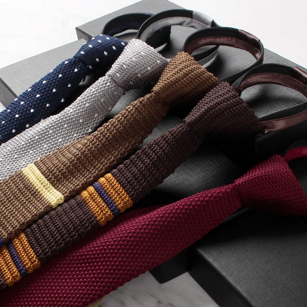 Adjustable Lazy Men Knot-free Tie Flat Head Automatic Zipper Necktie  Suit Accessories