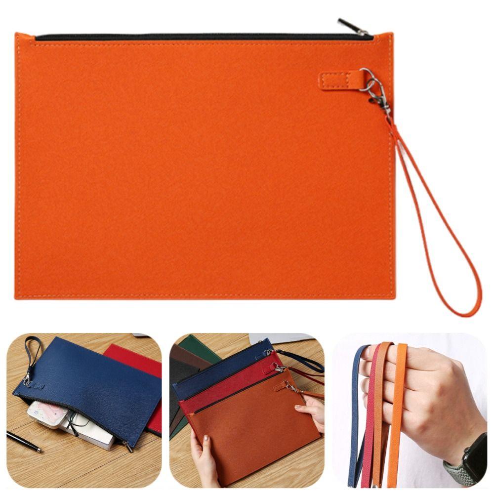 Simple A4 Imitation Leather File Folder Data Contract Bill File Bag  Stationery Storage