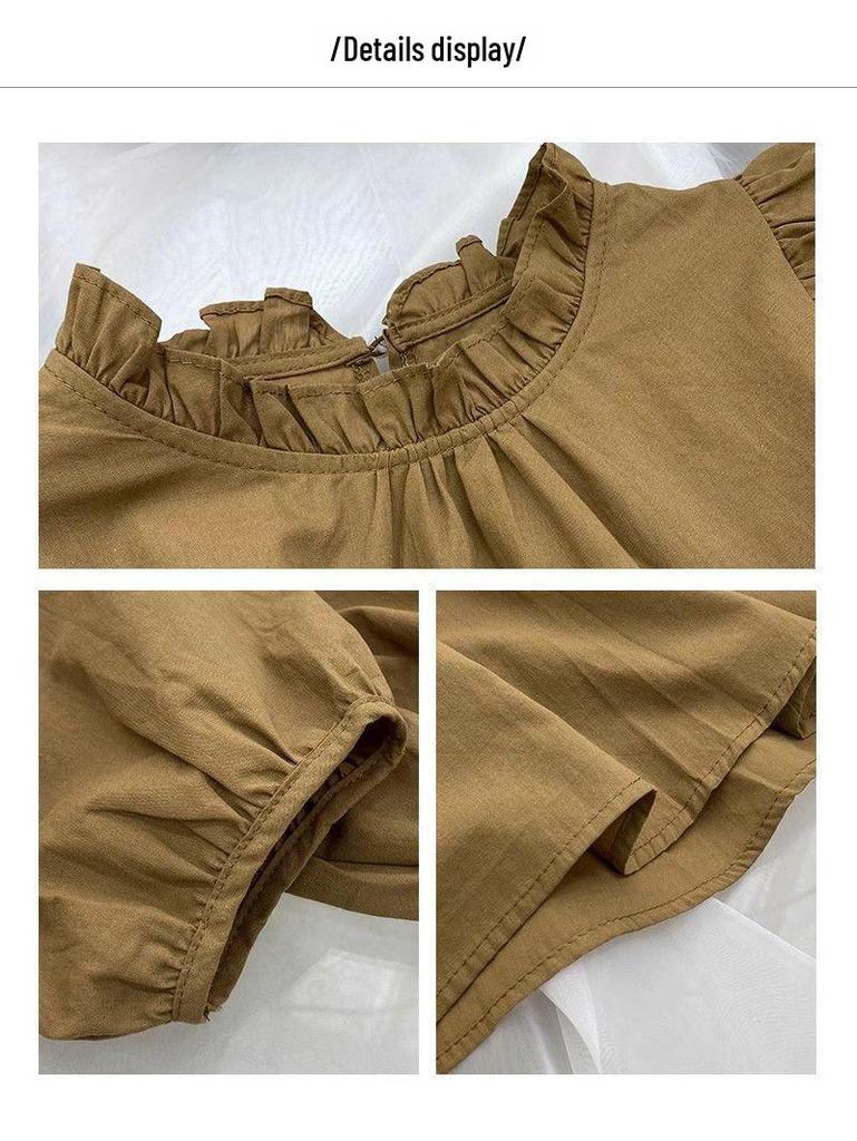 Damen Retro Französisches Langarmhemd mit Rüschenkragen - Autumn Slim Fit