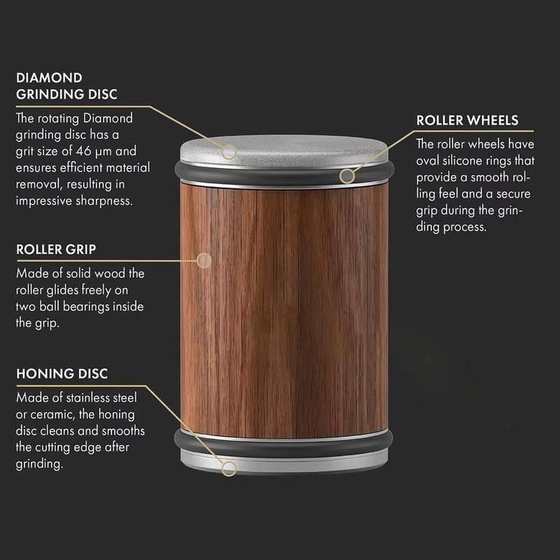 Domowe narzędzie do ostrzenia noży z prostą krawędzią i rolką, diamenty przemysłowe, zestaw noży szefa kuchni, zestaw do ostrzenia noży rolkowych