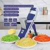 Verstellbarer Gemüseschneider, Hobel, Klinge aus rostfreiem Stahl, rutschfeste Dichtung, multifunktionaler Küchenzerkleinerer, abnehmbares Design, für Zuhause, Restaurants, Bäckereien