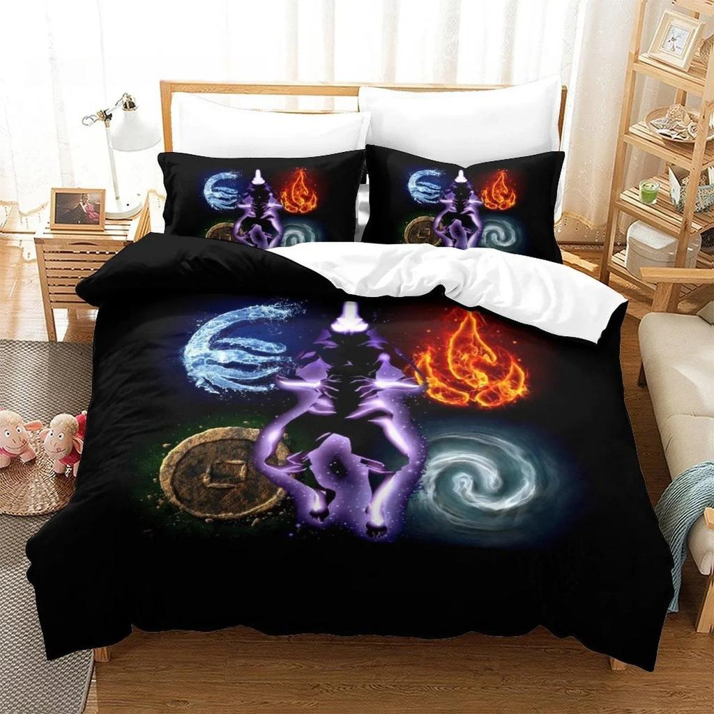 New Avatar The Last Airbender Beding Set Single Twin Ful Quen King-Sized Dimensionsd Dimensions Bed Linen Set Adult People Bedrom Duvet cover Sets