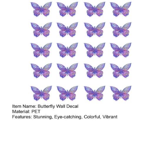 20 Stück 2D Große Schmetterling Wandaufkleber Selbstklebende Schmetterlingssticker Abziehen und Aufkleben Abnehmbare Wandmalereien für Küche Schlafzimmer Wohnzimmer
