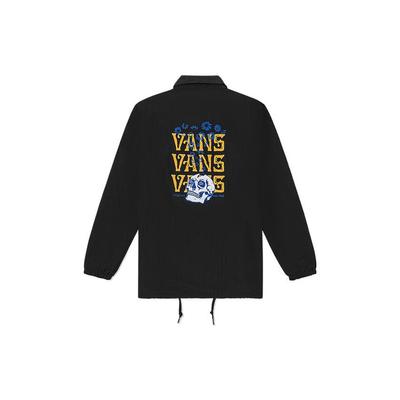 FW22 Kurtka Polo z Nadrukiem Wzór Czaszki Męska Kurtka Czarna VN0A5H7JBLK