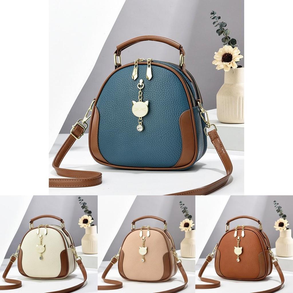 Trendy Korean Style Shell Bag For Women Stylish Cat Print Crossbody Purse