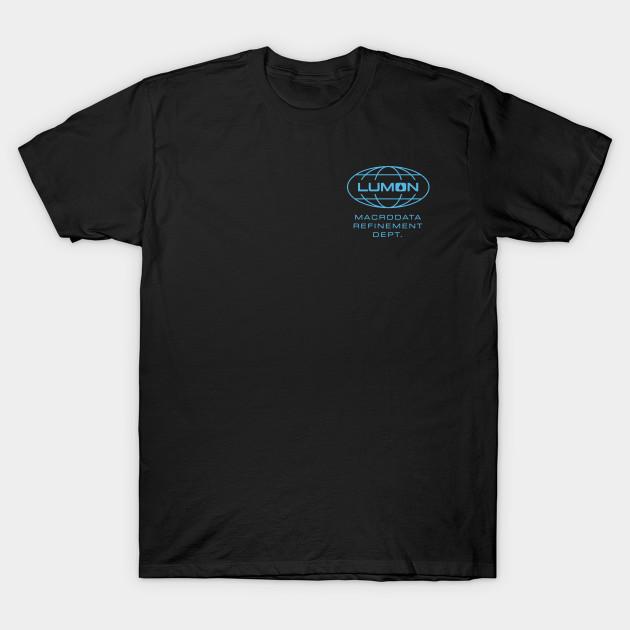 

Men Black Print T-shirt Lumon Macrodata Refinement Dept. Sml No-Cut Transfer Paper Print Cotton Tshirt S чорний