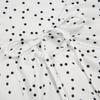 European & American Style Polka Dot Pleated Tie-Up Tank Top with Round Neck, Versatile and Slim Fit