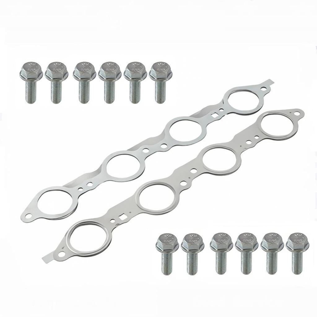 LS MLS Exhaust Manifold Header Gasket Pair W/Bolts for Chevy GMC 4.8 5.3 6.0L 1998-2016 551696, 12617944