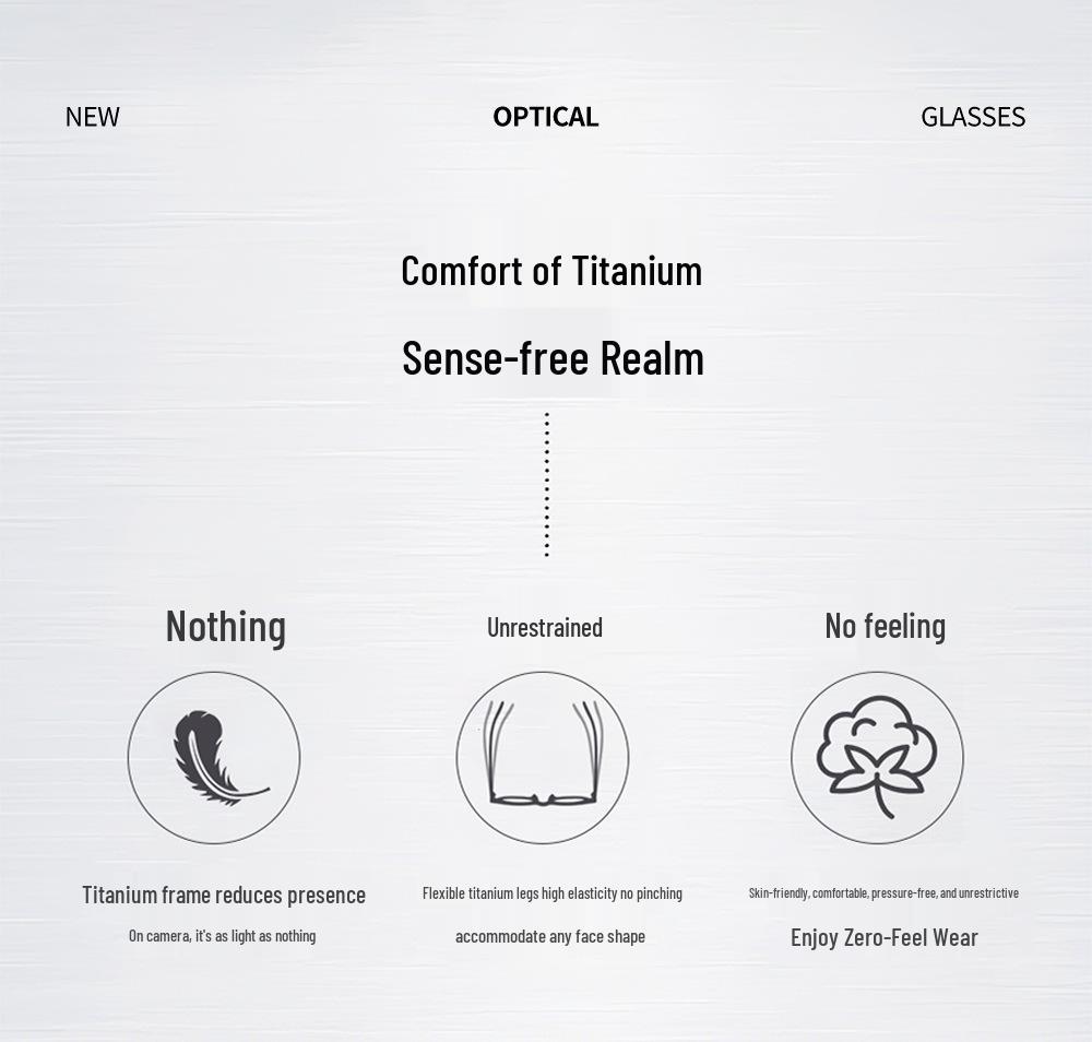 Women's Oval Pure Titanium High Prescription Glasses, Myopia, Small Ultralight Frame, Model 18070