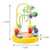 Montessori Toys Colorful Wooden Roller Coaster Educational Circle Toy for Preschool Learning Bead Maze Toy Perfect Gift for Kids