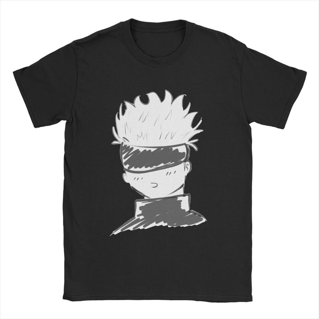 Funny Gojo Satoru T-Shirts for Men Round Neck 100% Cotton T Shirts JJK Anime Short Sleeve Tee Shirt 5XL Tops
