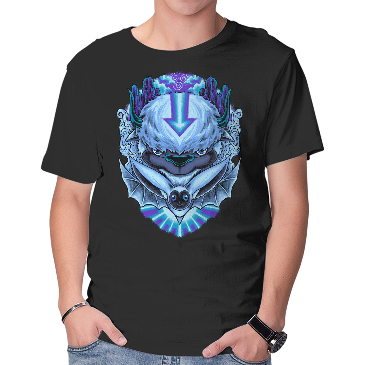 Unisex Crew Neck T-Shirt Avatar Pet Graphic Short Sleeve Casual Tee L