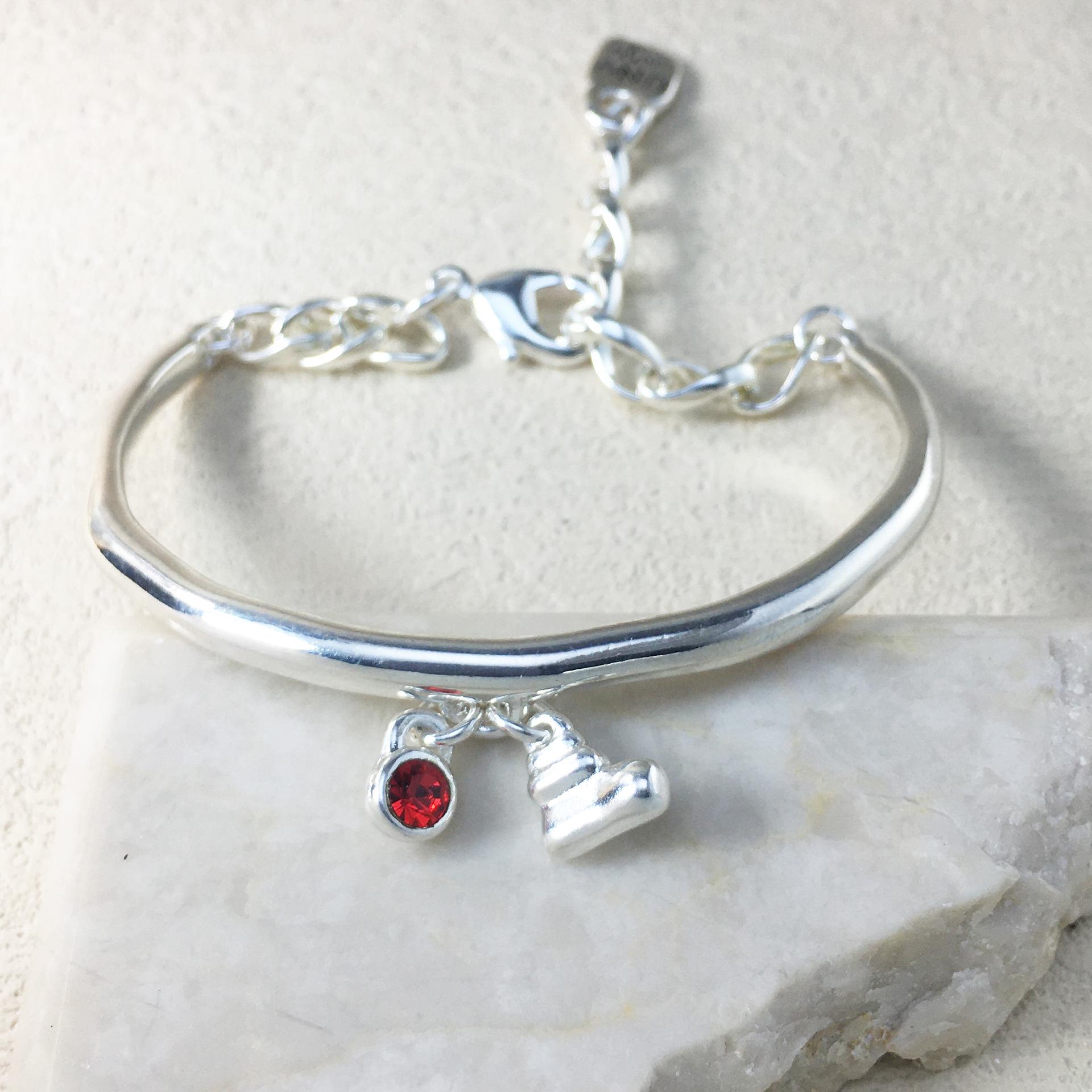 2024 UNOde50 Exquisite Red Gem Women s Bracelet