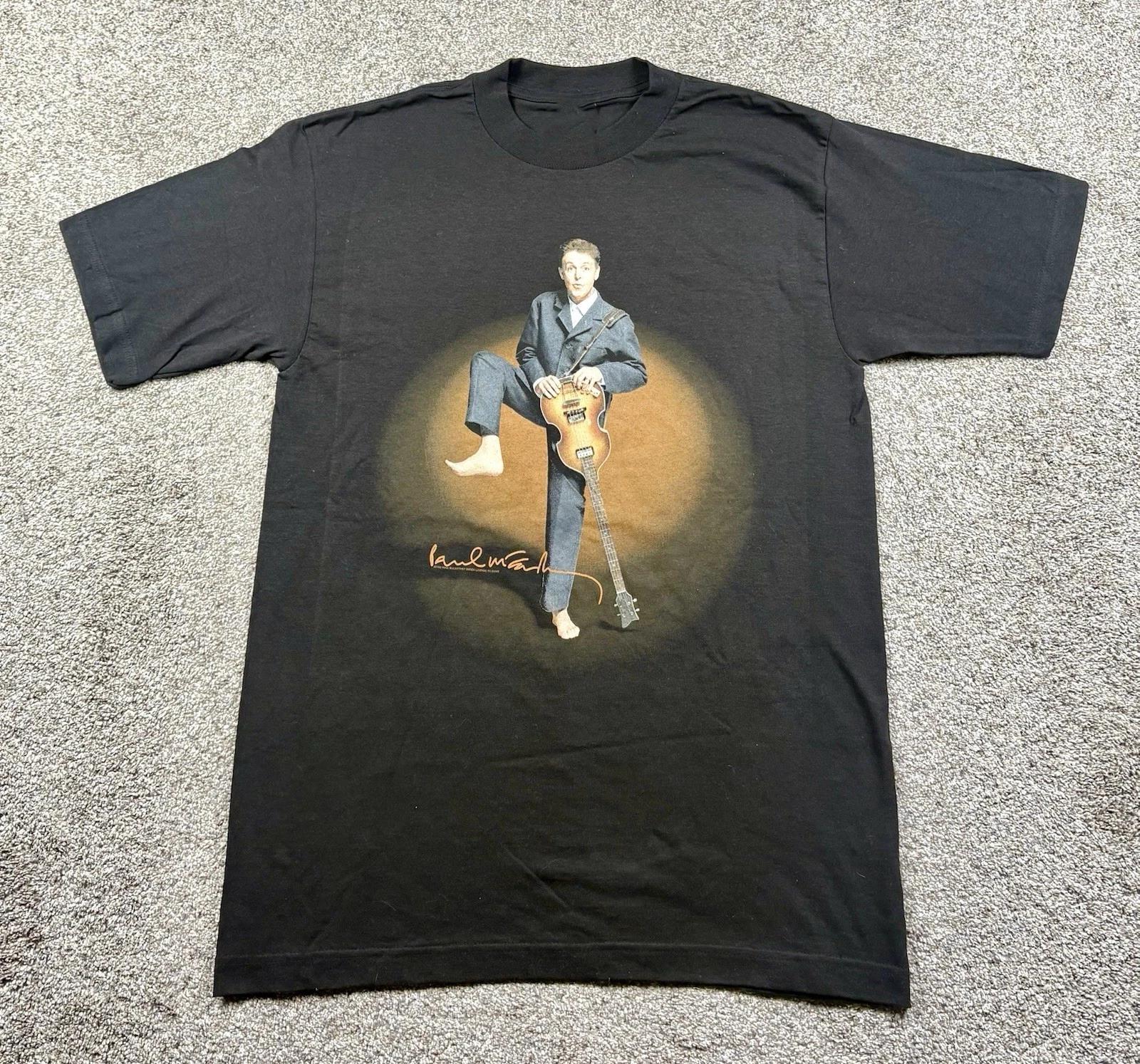 

Paul McCartney 2002 Drive Tour Heavy Cotton Black S-5XL T Shirt US081 3XL
