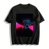 Dark Curse Pattern Red-eyed Wizard Print T-shirt Unisex Cool Subculture Street Style Top Pure Cotton T-shirt
