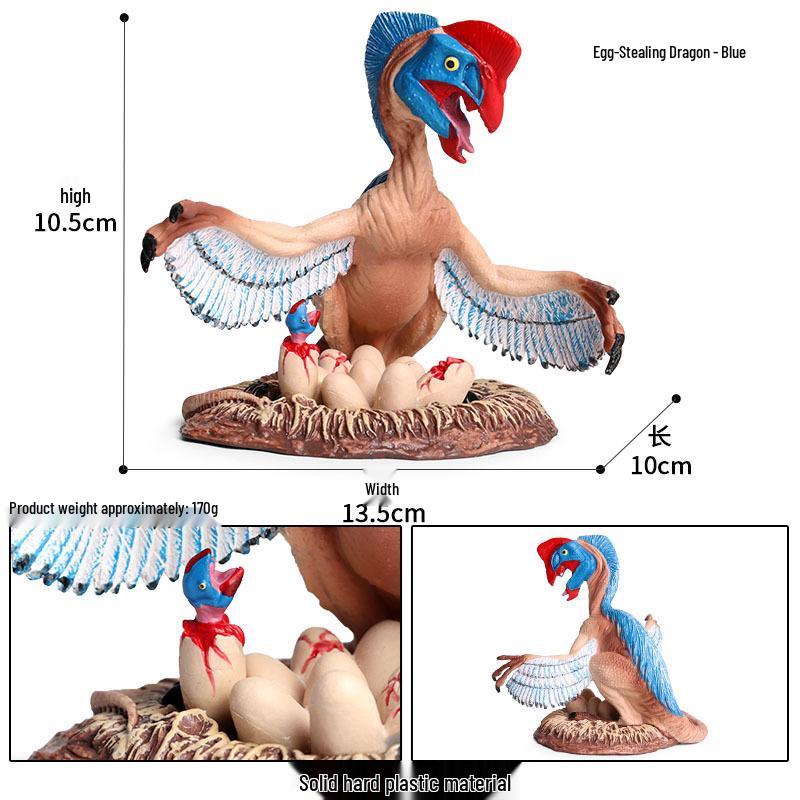 Jurassic Dinosaur Toys: Oviraptor Egg Thief Model for Kids