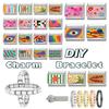 Y2K Personalized DIY Italian Creative Colors Charm Bracelet Flowers Eyes Starfish Bead Fit 9mm Stainless Steel Bracelet Jewelry