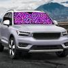 Purple Leopard Print Sun Visor Car Windshield Sunshade UV Protection Reflective Foldable Heat Insulation Cover