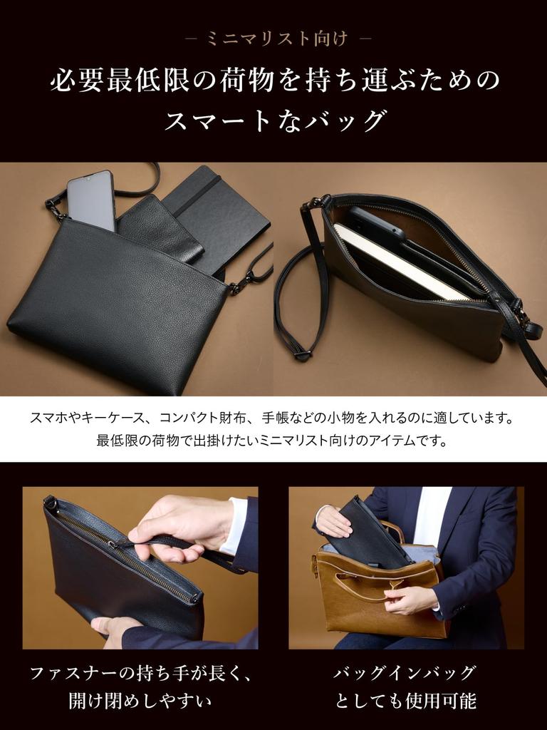 DIALQUAL Herren 2-Wege Echte Leder Sacoche Clutch Tasche, Umhängetasche, Hochzeits Tasche, Formelle Anlässe