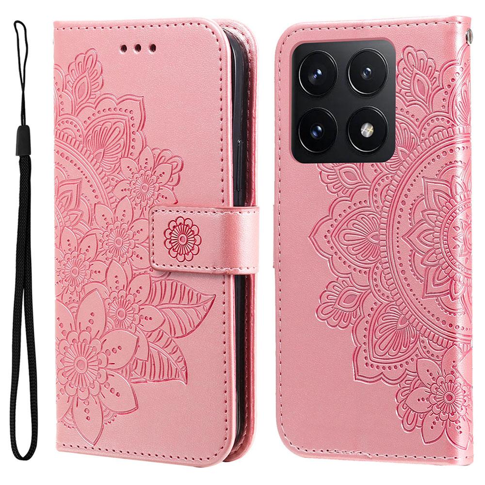 Etui na Xiaomi 14T Wzór Kwiatowy Skóra PU Portfel Stojak Pokrowiec na Telefon