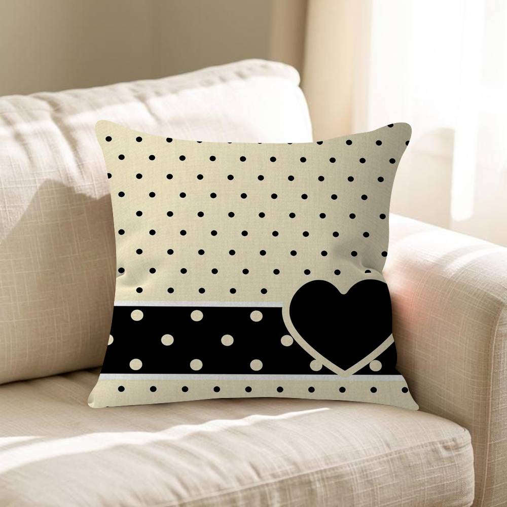 Fashion Polka Dot Pillowcase Toon Gift Cushion Cover Bedroom Home Sofa Chair Seat Decor Pillow Case