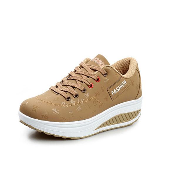 Women's Casual Sports Comfortable Breathable Flat Bottom Increased Casual Shoes Plus Size