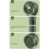 Wiederaufladbarer Solar-Bodenventilator mit flexibler Höhenverstellung Leiser Teleskop-Schreibtischventilator für Terrassen, Gärten und kleine Räume