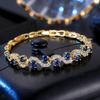 Wave Crystal Gemstone Bracelet Lobster Clasp Crystal Chain Bracelet New Women Bracelet  Women