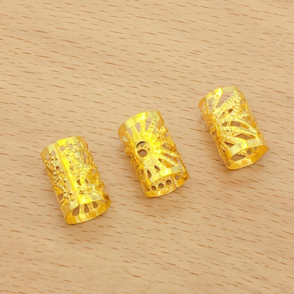 5pcs Hair Braiding Dreadlocks Beads Dread Locks Hair Braid Tubes Hollow Out Hair Ring  for Braids