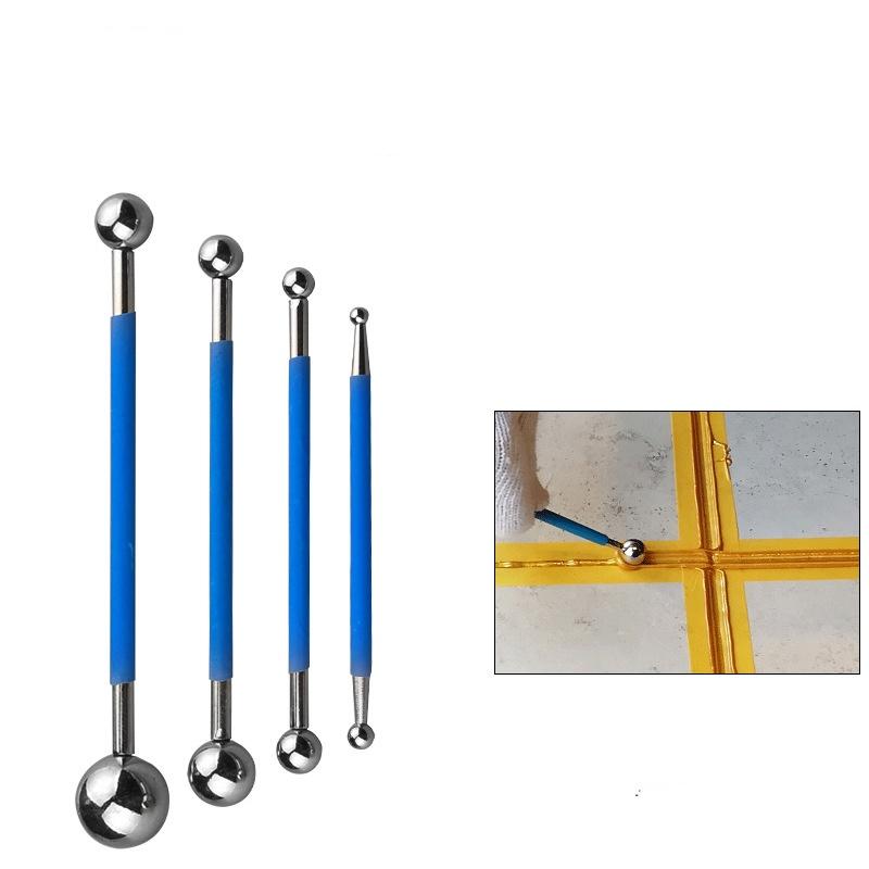 Double Steel 4pcs Pressed Ball Tile Grout Tool Repairing Stick Seam Construction