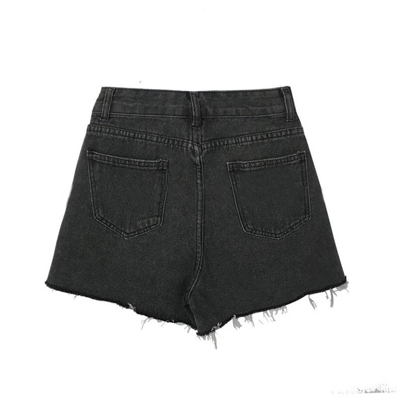 Pants Classic and Minimalist Fashion Versatile Women's Summer Broken Wide-legged Pants A Word Loose Burlap Shorts Female Denim Shorts Individuality