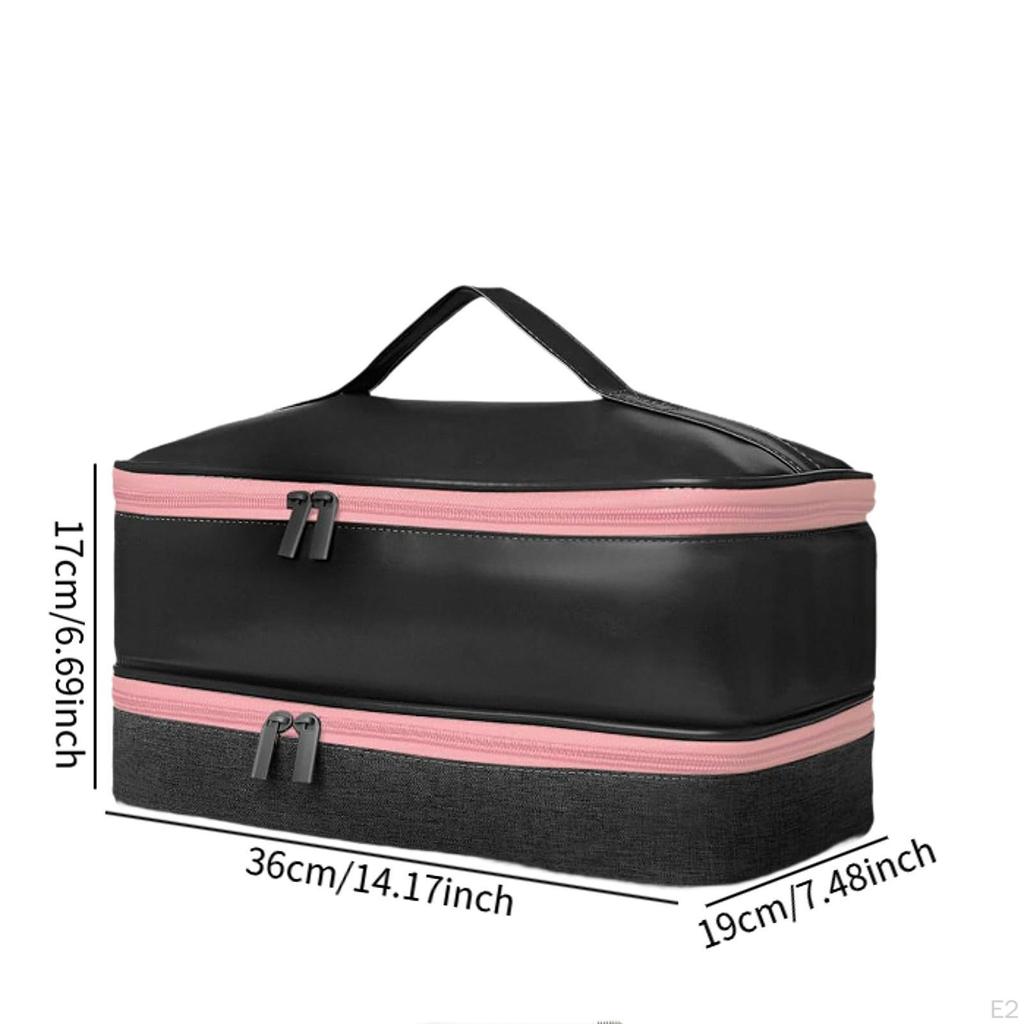 Hair Dryers Storage Bag Case Multipurpose Professional PU Leather Organizer Double Layer