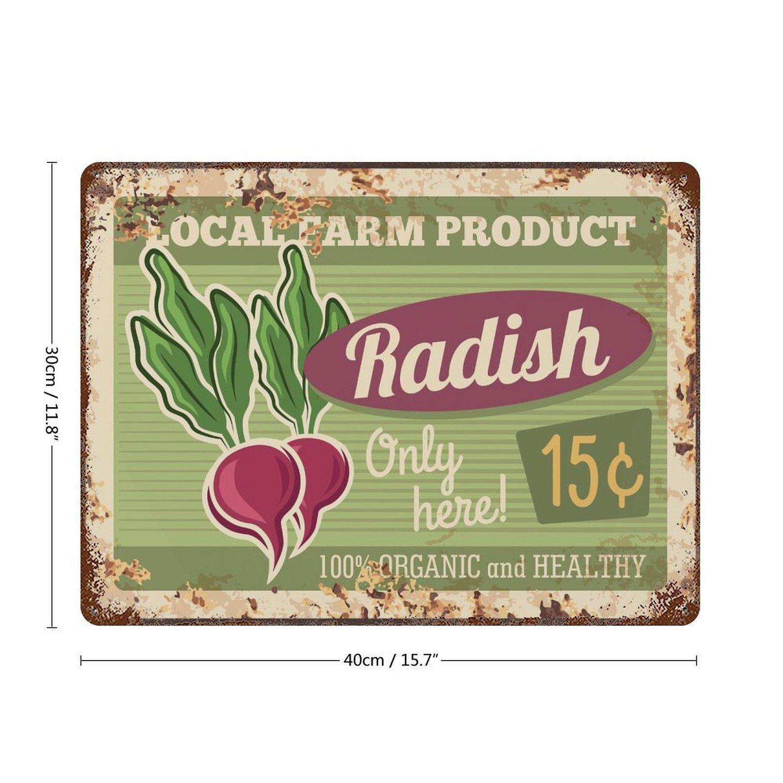 

1 Pack rustic retro metal wall signage, worn-out aged look, iron plate display for bar pub café kitchen bedroom hallway or home living space 30*40CM