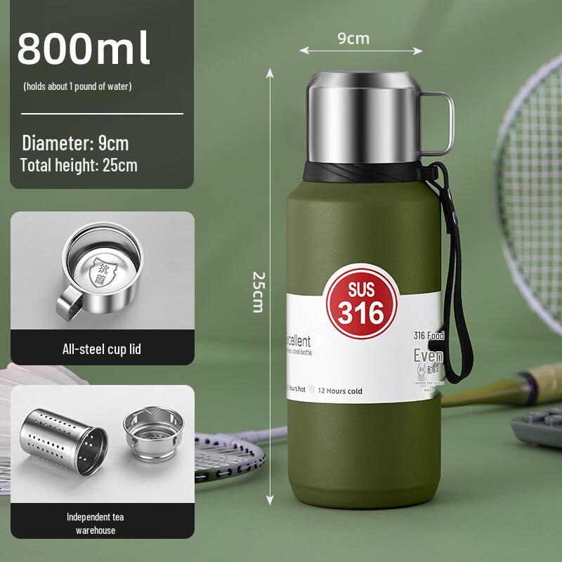Shangqi Portable Vacuum Insulated Stainless Steel Water Bottle