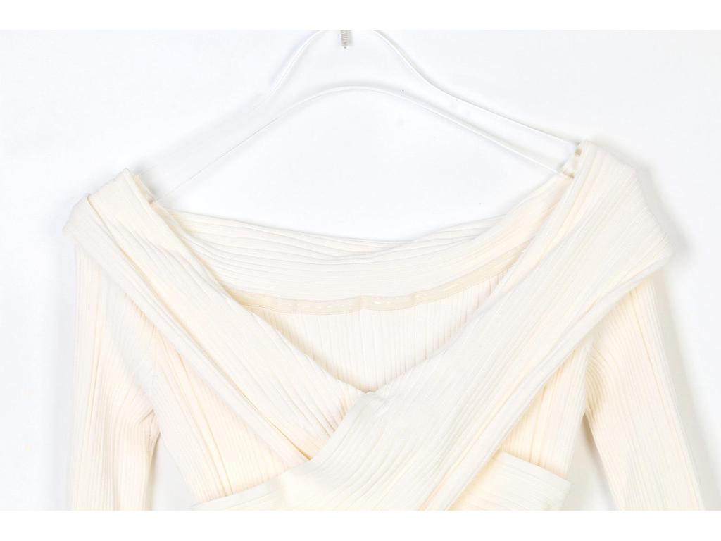 2024 Autumn/Winter French One-Shoulder Sexy Slim-Fit Knitted Evening Dress