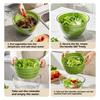 Home Kitchen Vegetable Spinner Salad Spinner, Detachable Bowl And Mesh Basket Design, Manual Transparent Basin for Washing Hand-Centrifugal