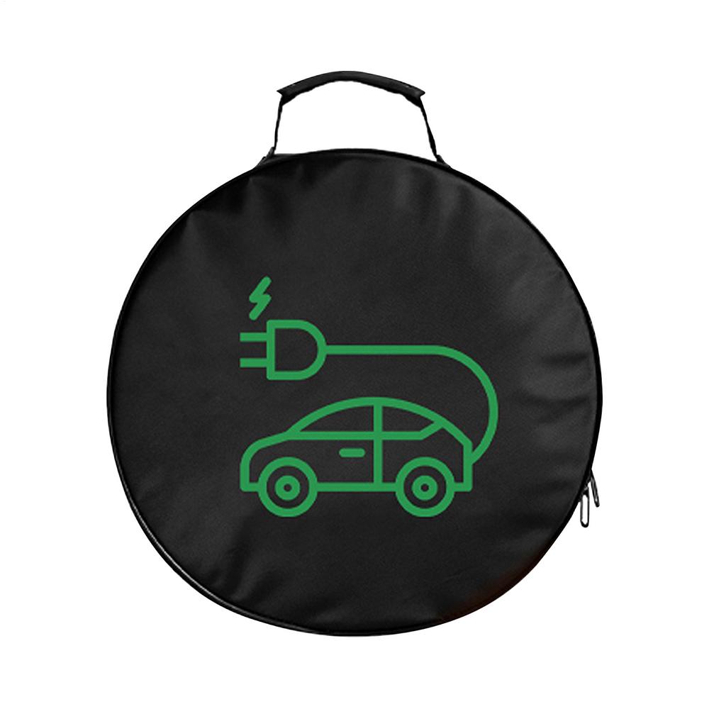 420D/820D Oxford Cloth EV Car Charging Cable Storage Carry Bag For Electric Vehicle Charging Cable Bag Shockproof Round/Square