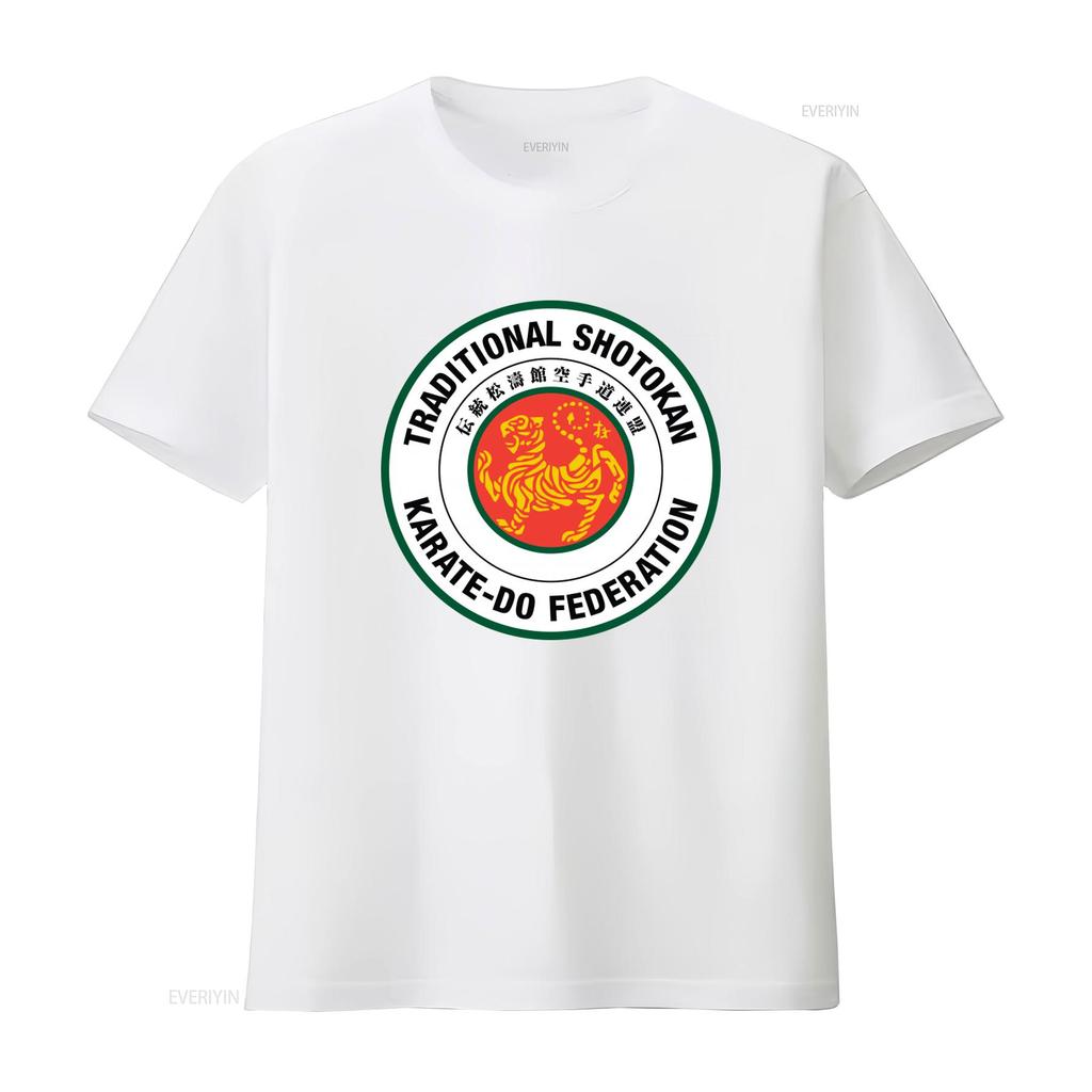 New Traditional Shotokan Karate Do Federation Japan Martial Arts Mens Black T Shirt Size S 5XL vintage Washed graphic Slightly