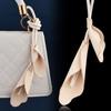 Bag Pendant Imitation Leather Simulated Flower Design Adjustable Lanyard Crossbody Tote Bag Hanging Charm Car Interior Accessory