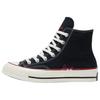 1970s Love Series Comfortable Classic High Top Canvas Shoes Unisex Sneaker Black Red A19061C