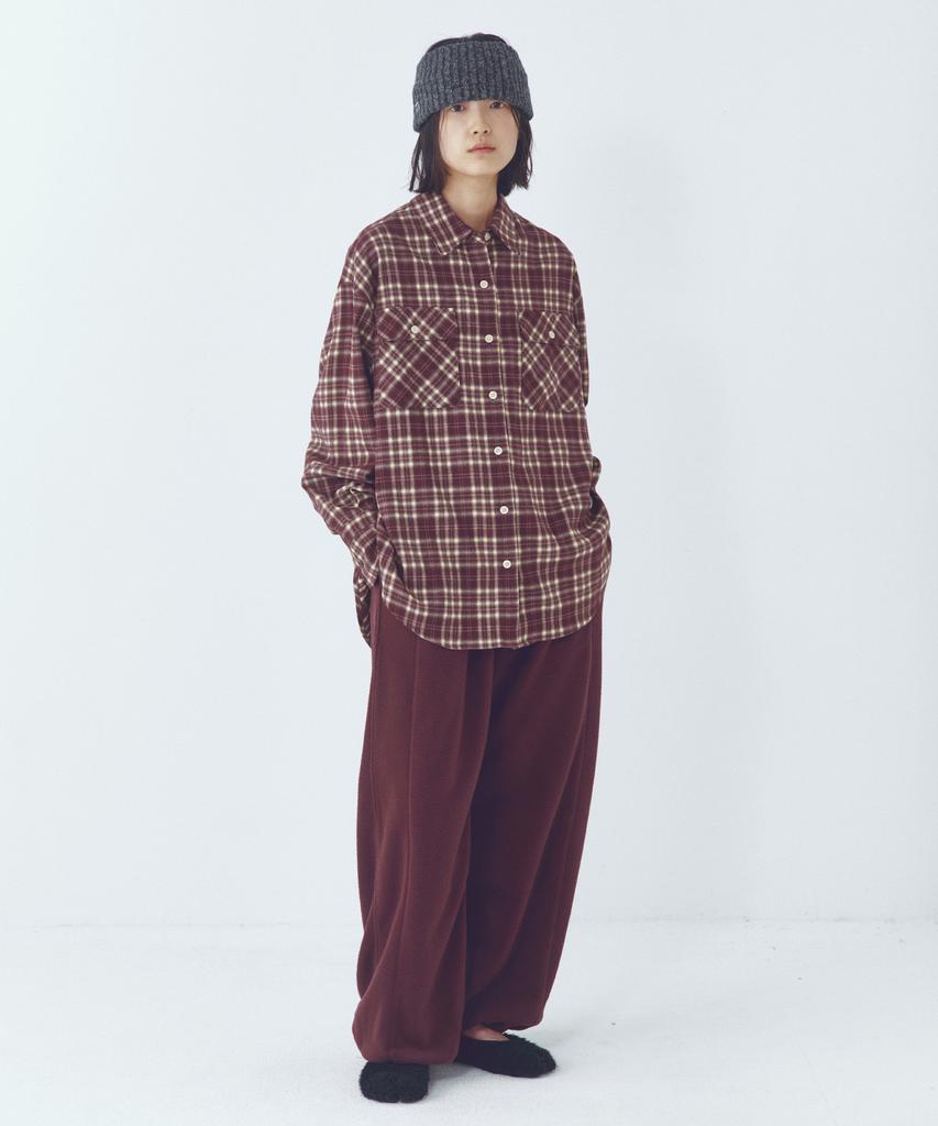 CITTA Over-Fit Soft Fleece Pants_Ctb557(Wine)