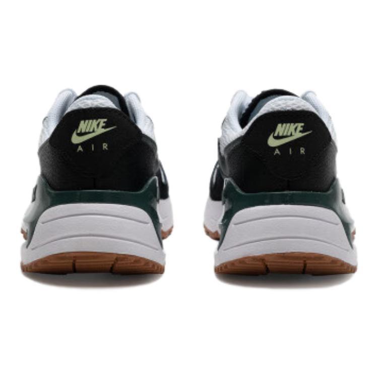 Nike Air Max SYSTM Abrasion Resistant Breathable Low top Running Shoes White Black Green Unisex Kids' DQ0284-115