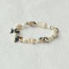 Handmade Seashell & Crushed Stone Bracelet with Lobster Clasp - Perfect Summer Travel Souvenir