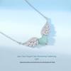 Tichiya Angel Wings Jade Necklace in S925 Sterling Silver - Luxurious Jade Wings Chain for Women